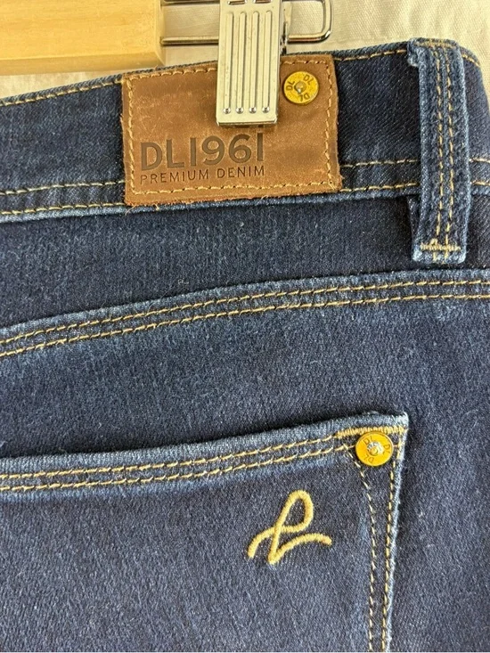 DL1961 Grace High Rise Straight Jeans in “Twilight” Dark Wash 32 - Picture 9 of 12